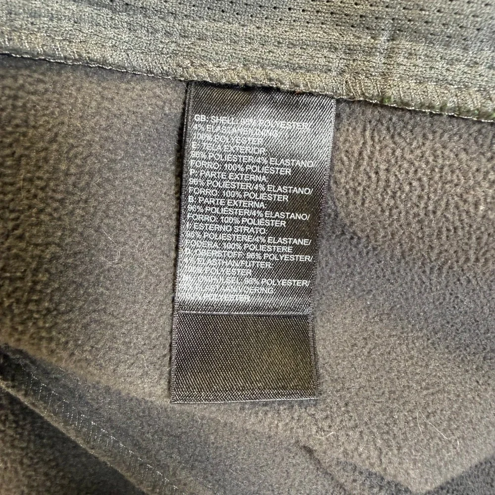 The North Face Mens Apex Bionic Softshell Jacket Green Gray Full Zip Medium #H